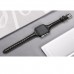 bayite Bands Compatible Fitbit Versa/Fitbit Versa Lite/Fitbit Versa 2, Slim Genuine Leather Band Replacement Accessories Strap Women Black w/Rhinestone