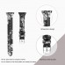 bayite Bands Compatible Fitbit Versa 2 / Fitbit Versa Lite/Fitbit Versa, Slim Genuine Leather Band Replacement Accessories Strap Versa Women Flower Pattern 4