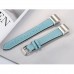 bayite Leather Bands Compatible with Fitbit Charge 2, Replacement Accessories Straps Women Men, Stone Blue